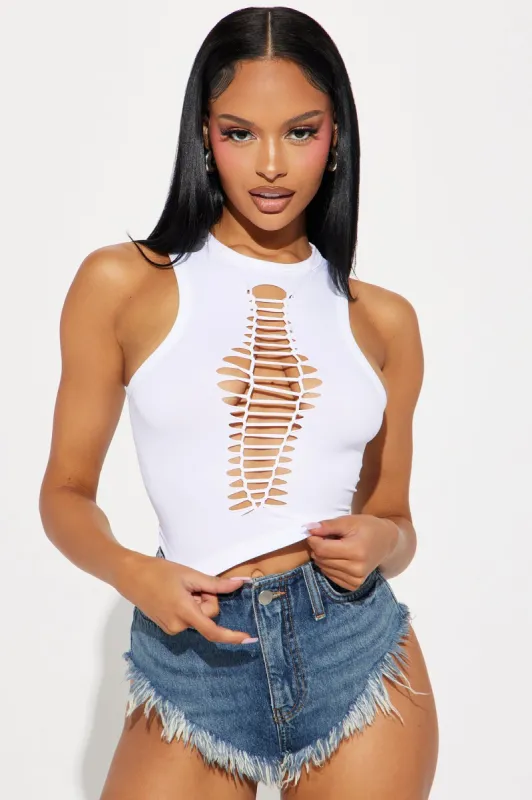 Caught In Your Mind Top - White sold by Fashion Nova