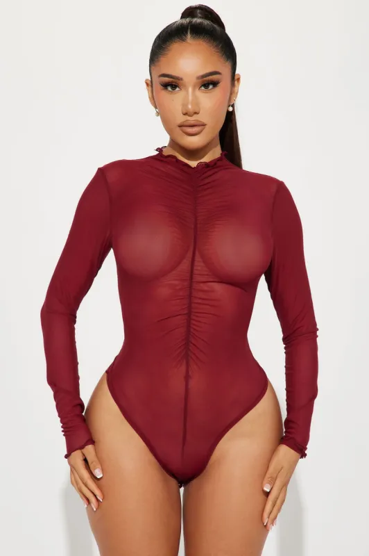 Bold Night Mesh Bodysuit - Red sold by Fashion Nova