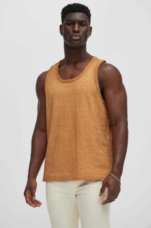 Calvin Washed Tank - Brown sold by Fashion Nova