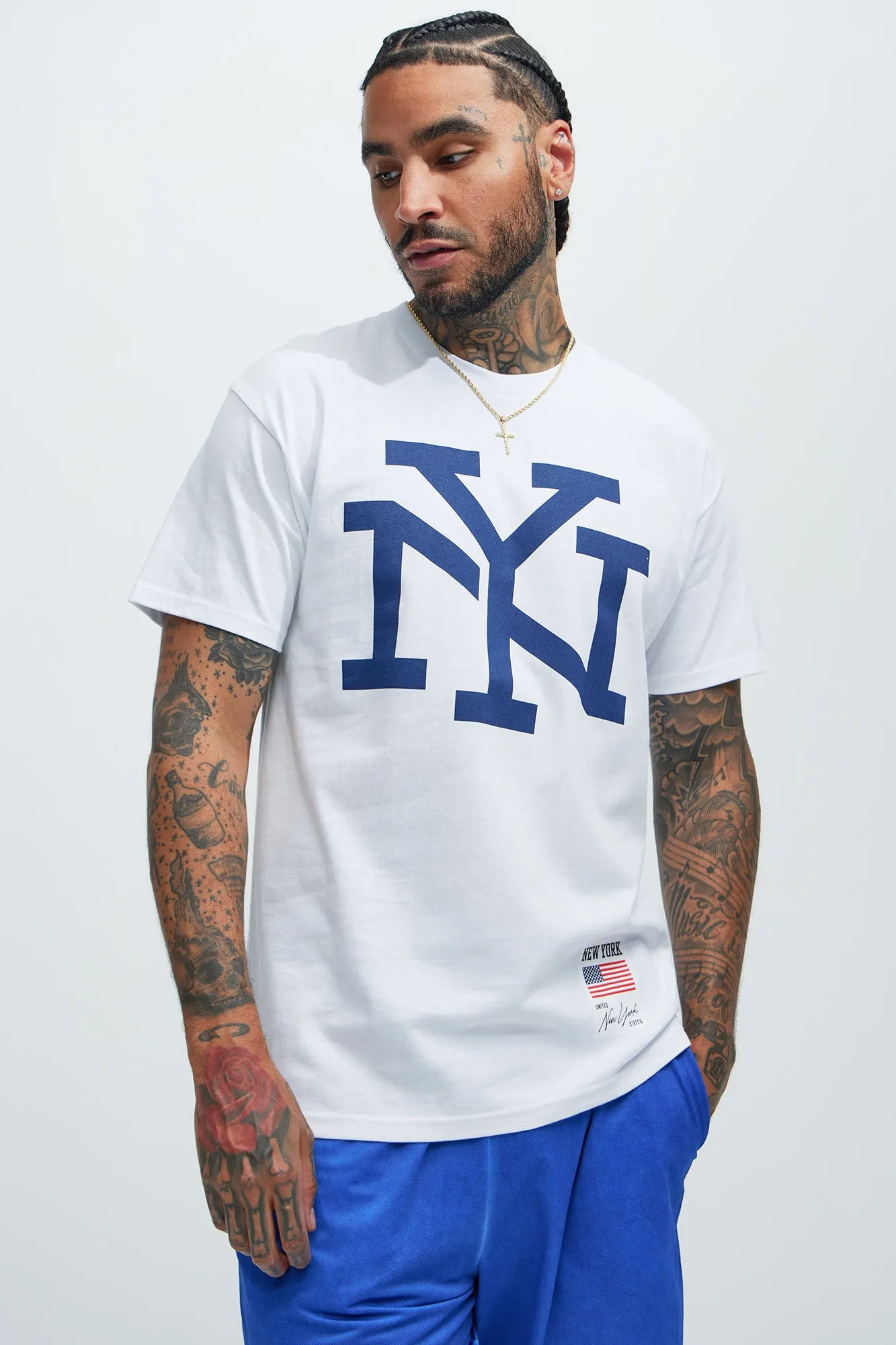 NYC The City That Never Sleeps Short Sleeve Tee - White sold by Fashion Nova