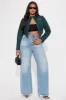 Ines Washed Faux Leather Jacket - Teal sold by Fashion Nova