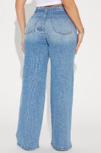 All Talk Belted Wide Leg Jeans - Medium Wash sold by Fashion Nova