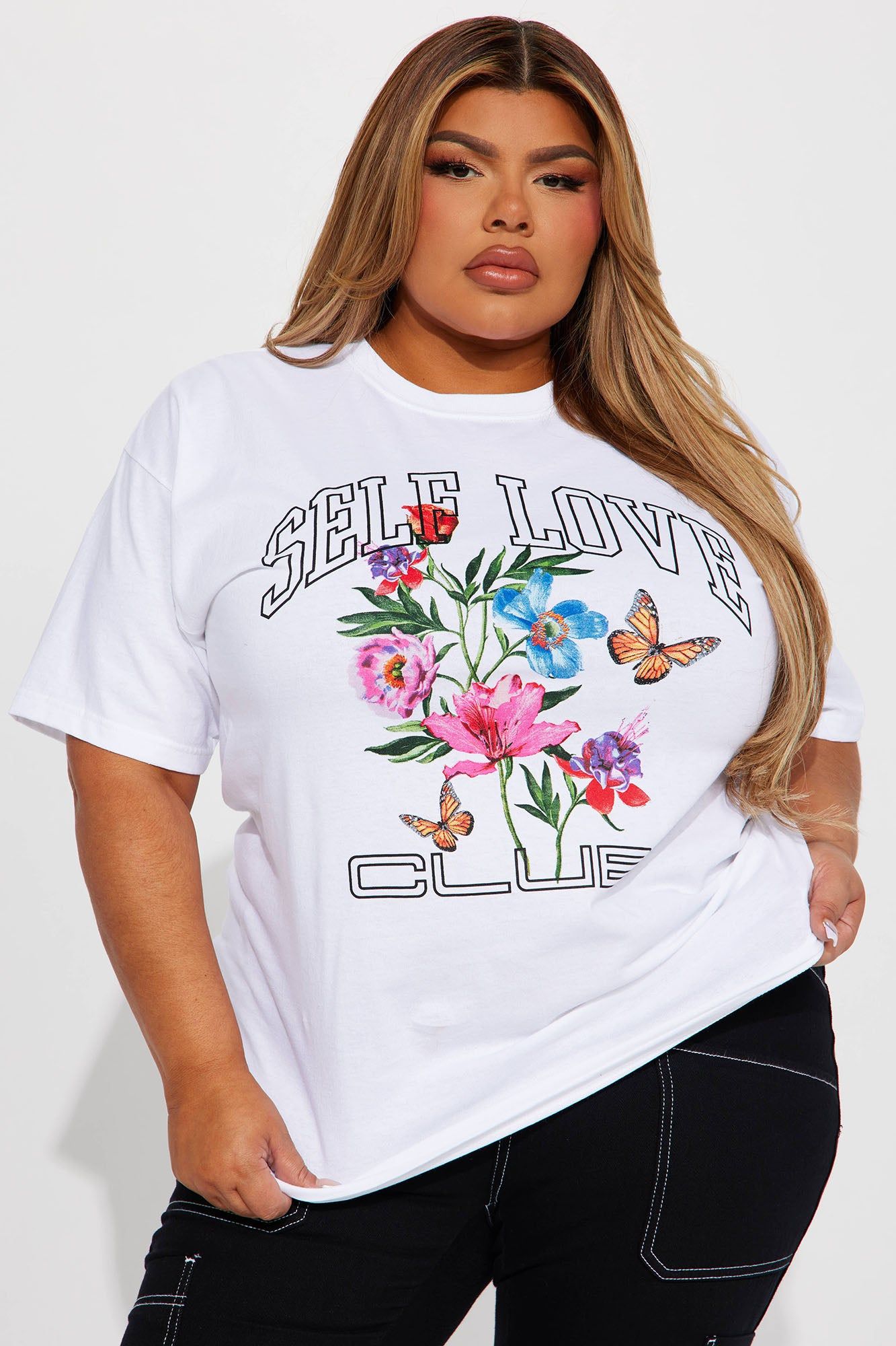 Self Love Season Graphic Tee - White sold by Fashion Nova product image thumbnail 4