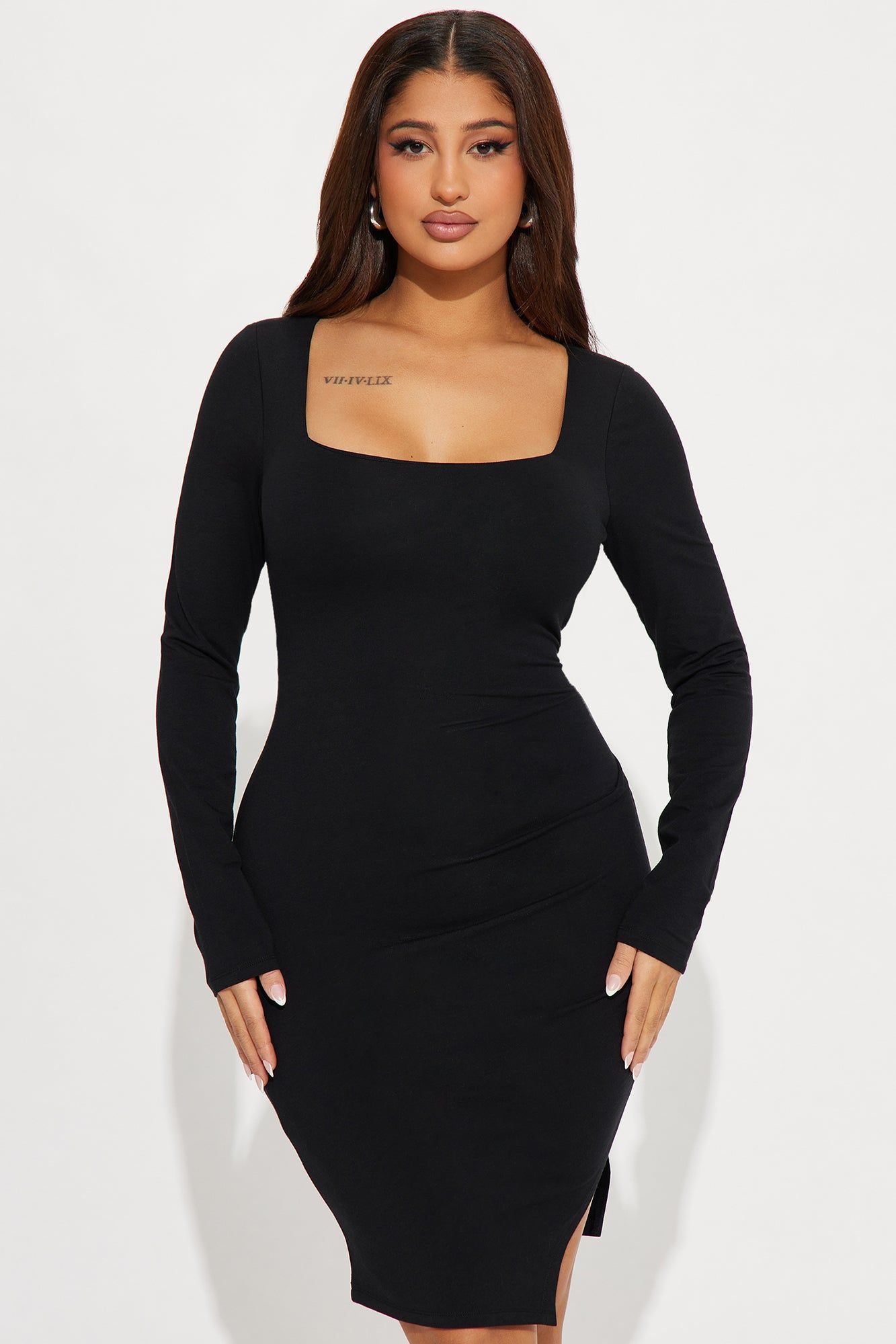 Selena Slit Mini Dress - Black sold by Fashion Nova product image thumbnail 2