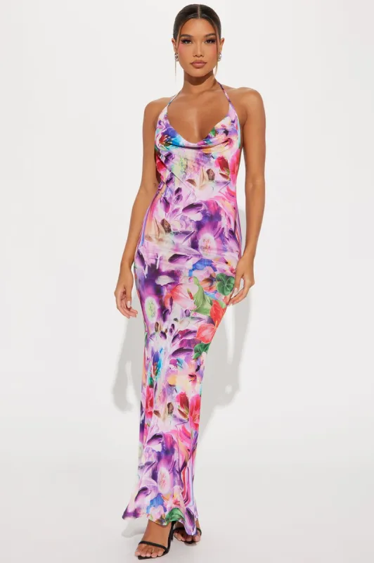 Bahama Mama Maxi Dress - Purple/combo sold by Fashion Nova