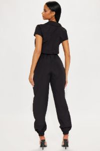 Lean On Me Jumpsuit - Black sold by Fashion Nova