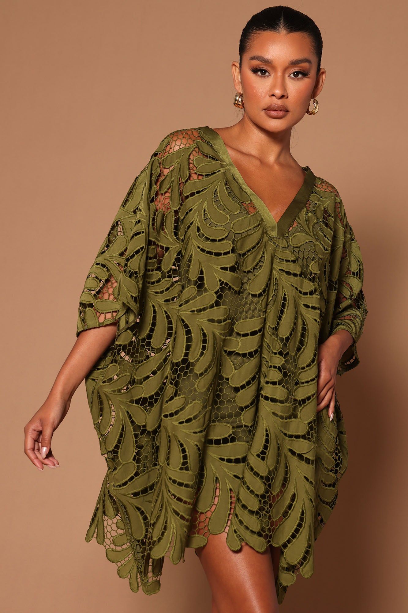 Monica Mini Dress - Olive sold by Fashion Nova