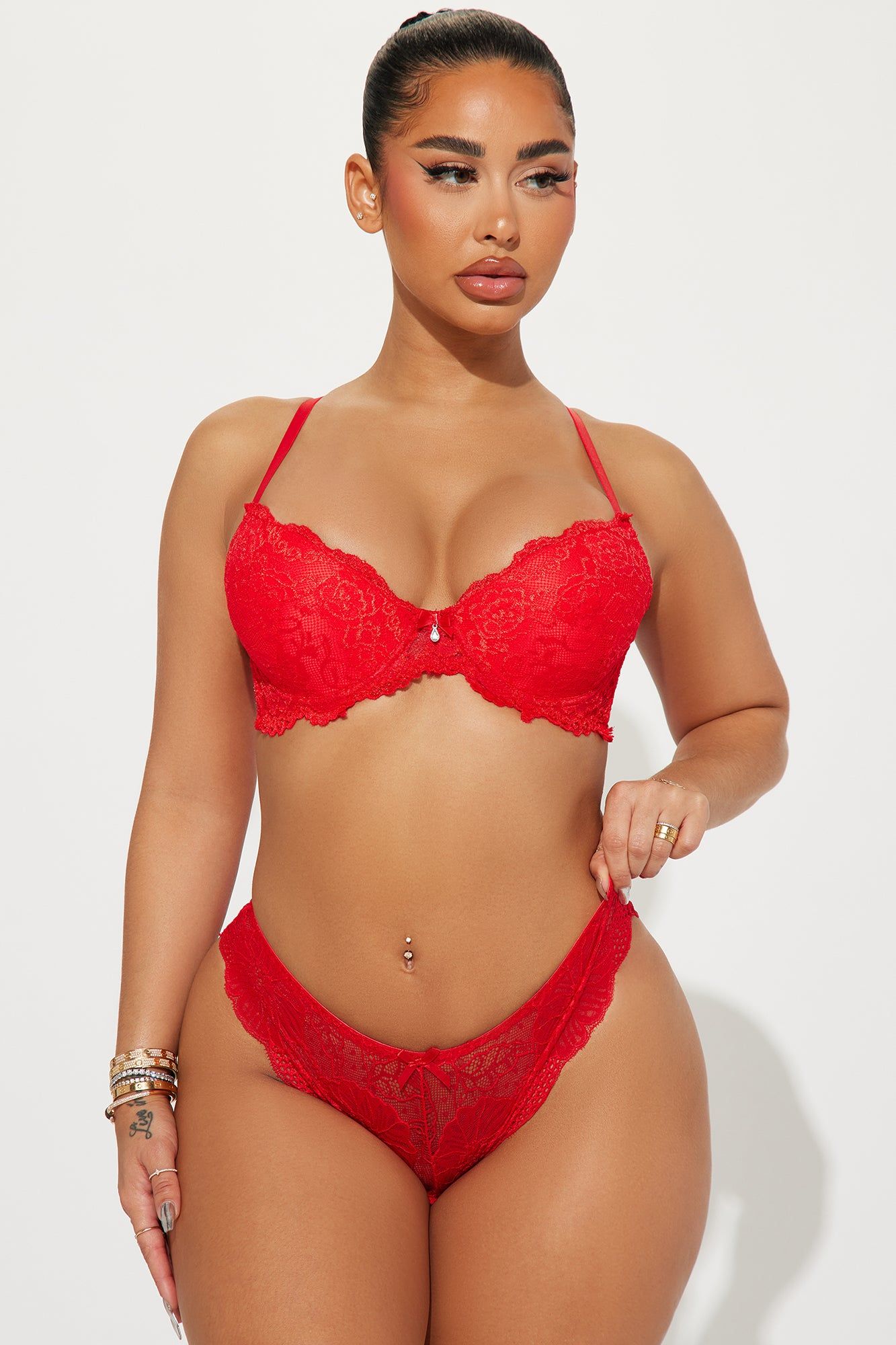 Only Want You Lace Crotchless Panty - Red sold by Fashion Nova product image thumbnail 3