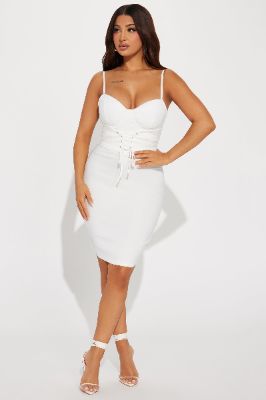 Cosette Mini Dress - Off White sold by Fashion Nova
