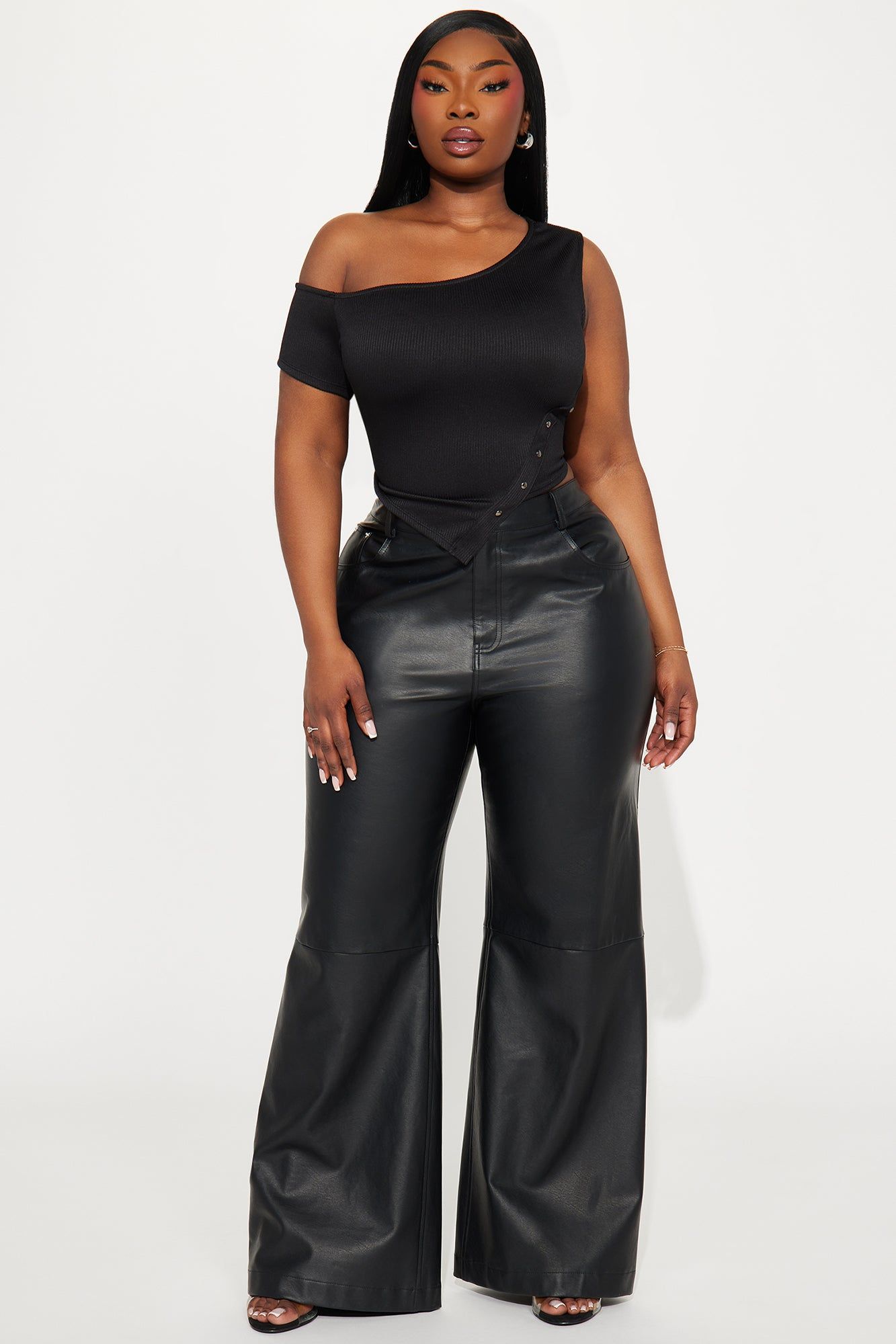 Nina One Shoulder Top - Black sold by Fashion Nova product image thumbnail 5