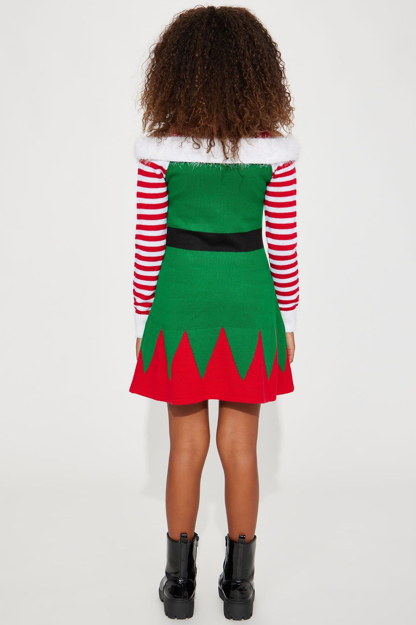 Mini Long Sleeve Off Shoulder Christmas Dress - Green sold by Fashion Nova product image thumbnail 4