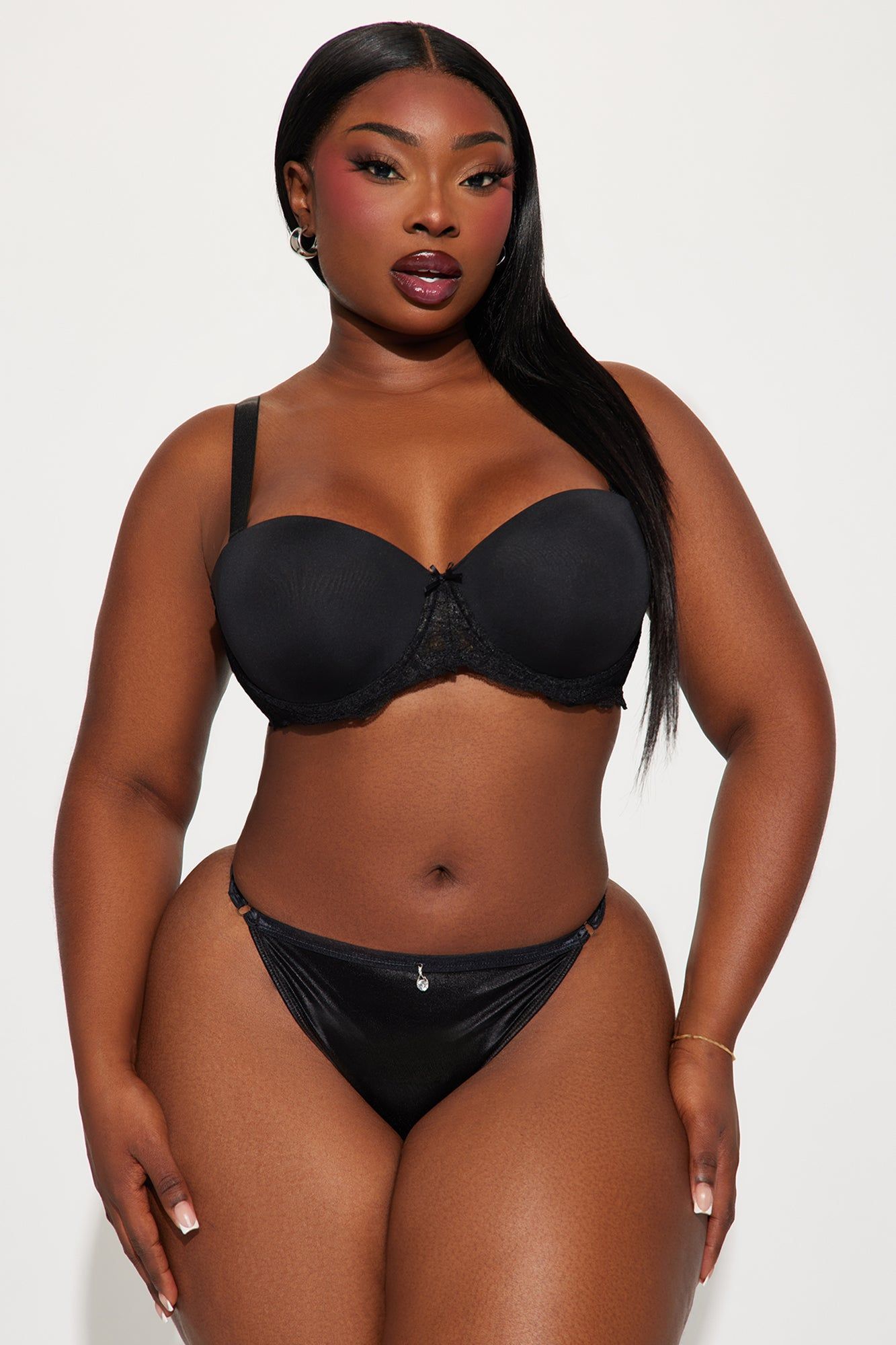 Moment To Shine Embellished Thong Panty - Black sold by Fashion Nova product image thumbnail 5