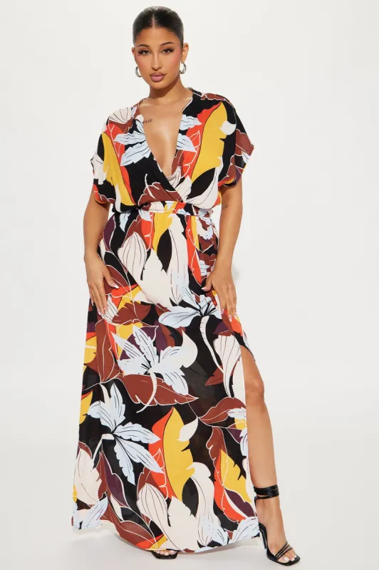 Punta Cana Summer Maxi Dress - Blue/combo made by Fashion Nova