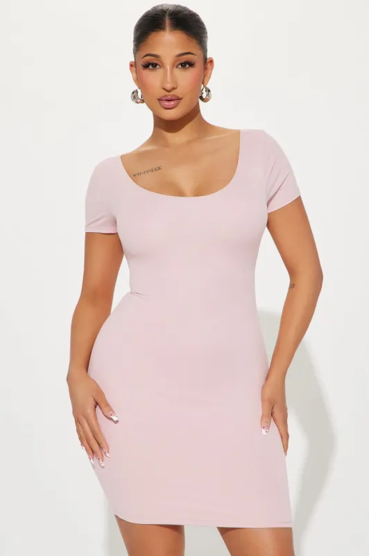Locked In Double Lined Mini Dress - Mauve sold by Fashion Nova