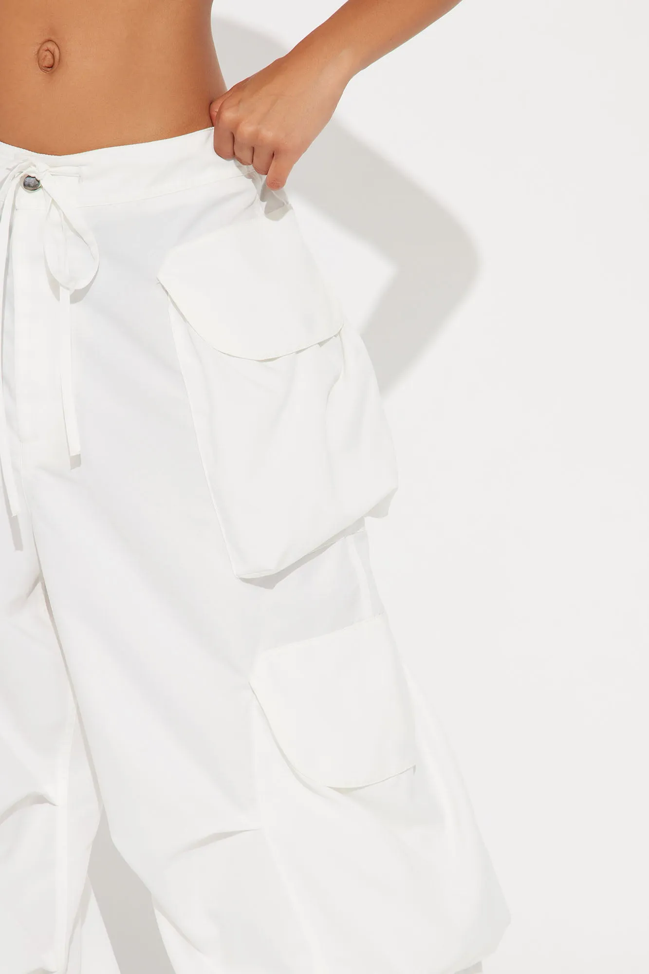 Angel Numbers Baggy Cargo Pants - White sold by Fashion Nova product image thumbnail 5