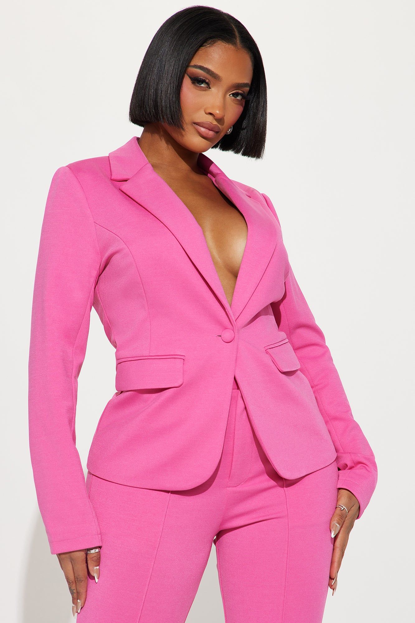 Business Per Usual Blazer Pant Set - Hot Pink sold by Fashion Nova product image thumbnail 2