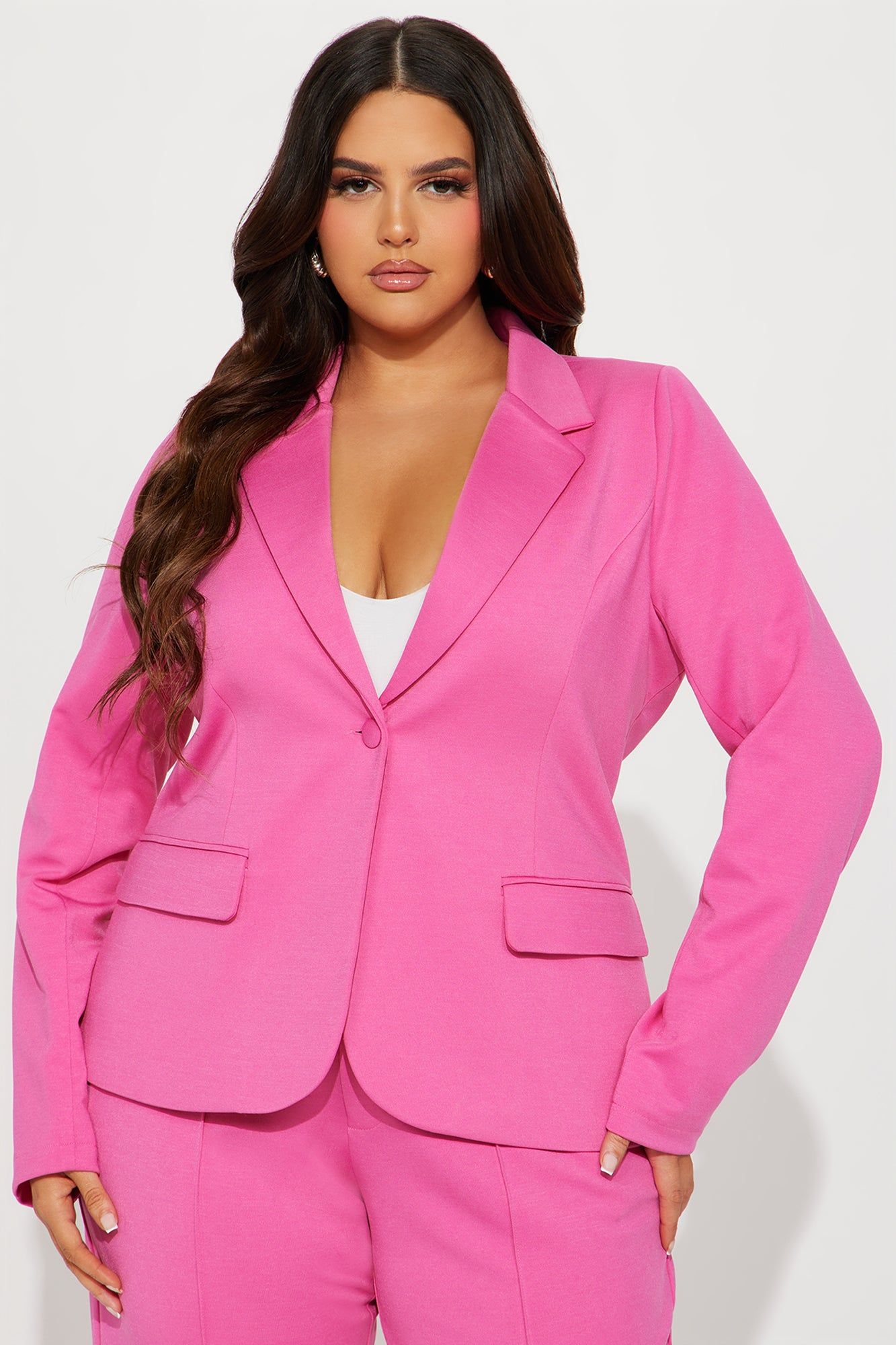 Business Per Usual Blazer Pant Set - Hot Pink sold by Fashion Nova product image thumbnail 5