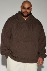 Heavyweight Sweater Hoodie - Brown sold by Fashion Nova