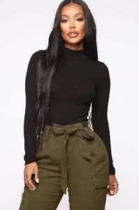 Dana Bodysuit - Black sold by Fashion Nova