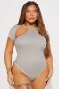 Make It Last Bodysuit - Slate Grey sold by Fashion Nova
