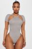 Make It Last Bodysuit - Slate Grey sold by Fashion Nova