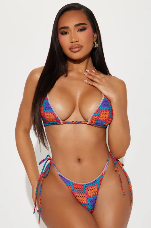 Hint Of Summer 2 Piece Bikini - Pink/combo sold by Fashion Nova