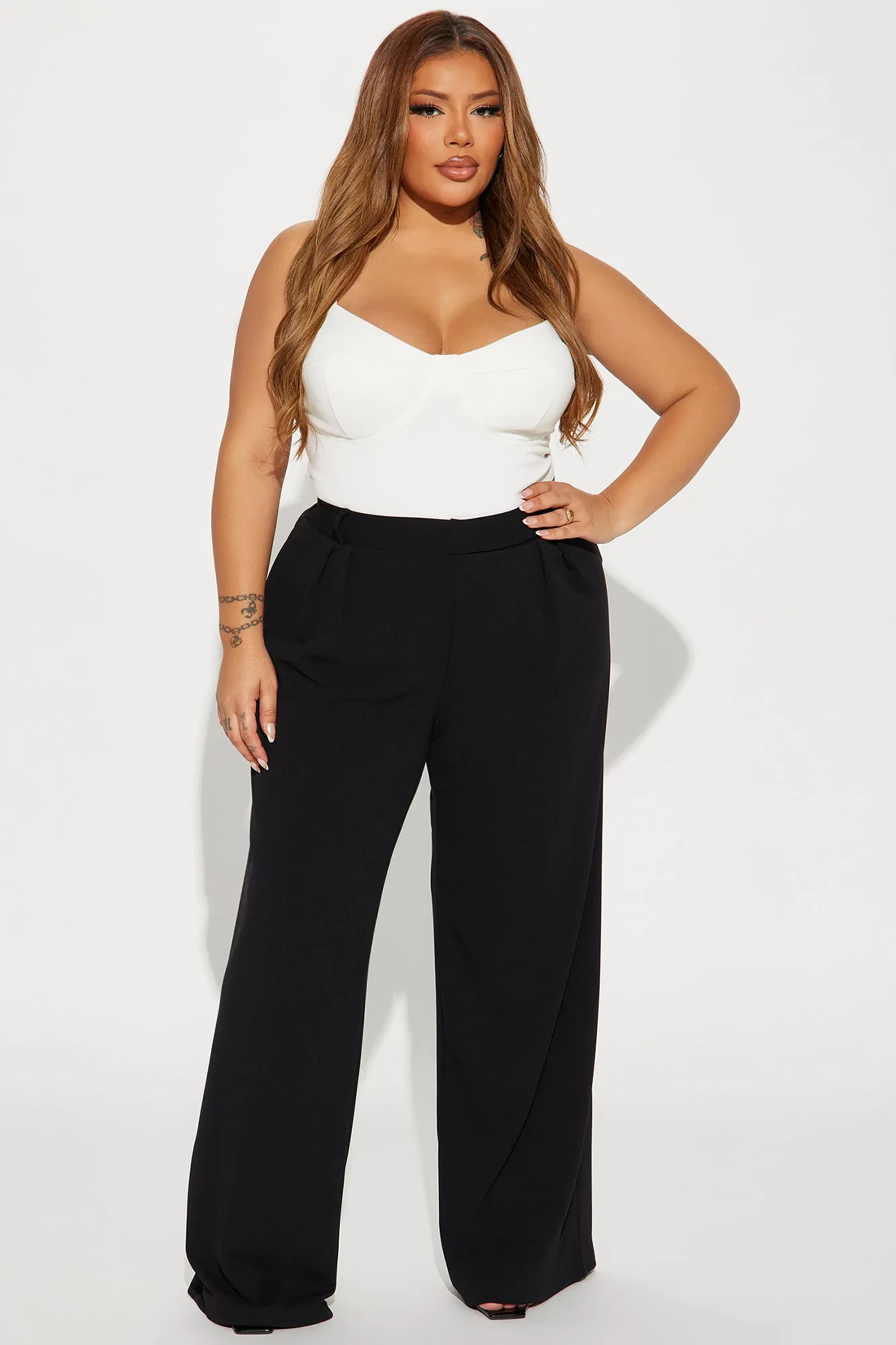Down The Hall Wide Leg Trouser - Black sold by Fashion Nova product image thumbnail 4