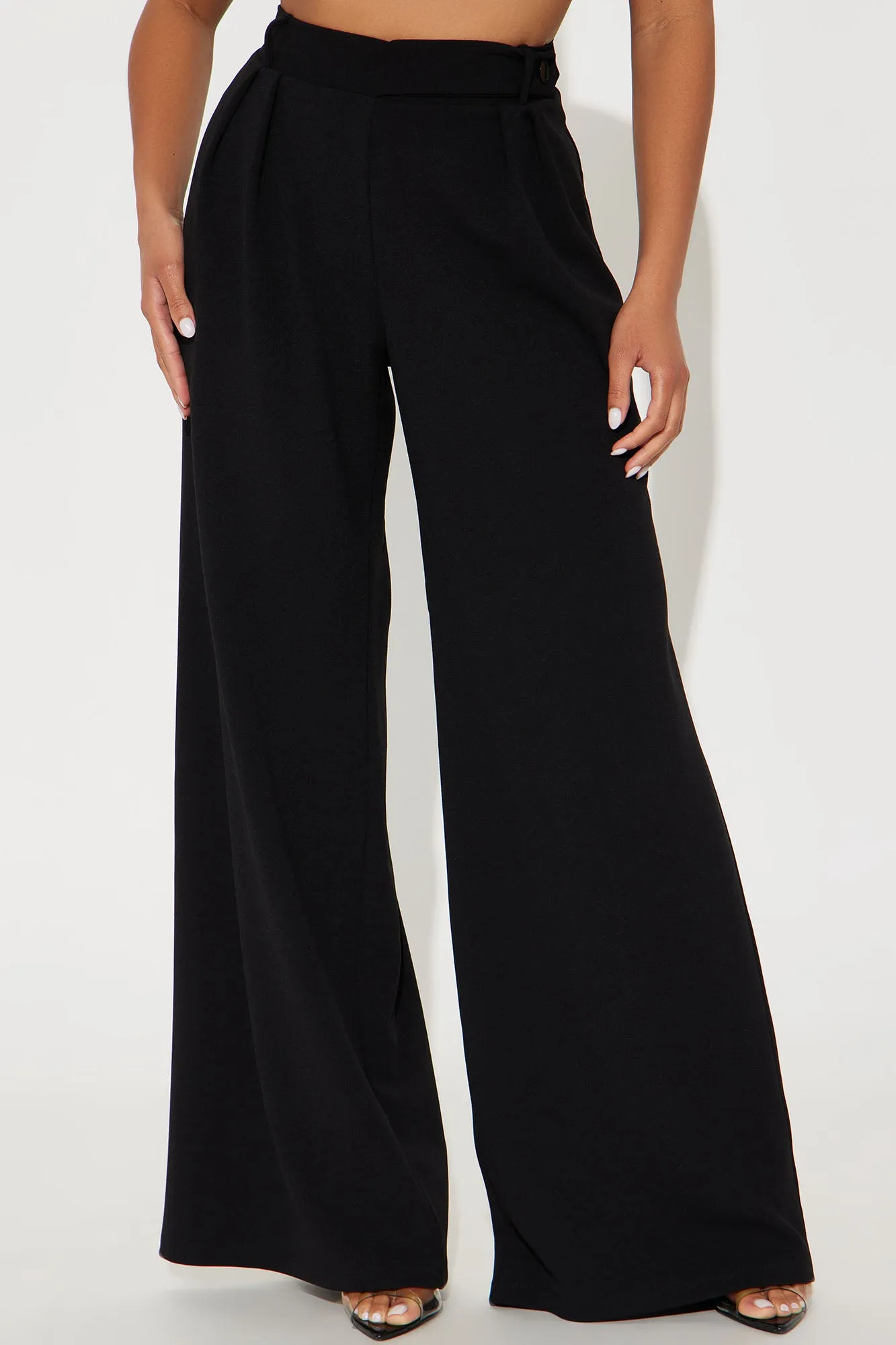Down The Hall Wide Leg Trouser - Black sold by Fashion Nova product image thumbnail 2