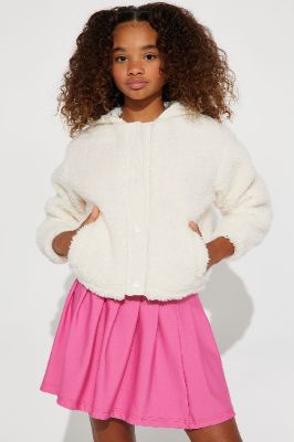 Mini Woobie Fleece Jacket - Ivory sold by Fashion Nova