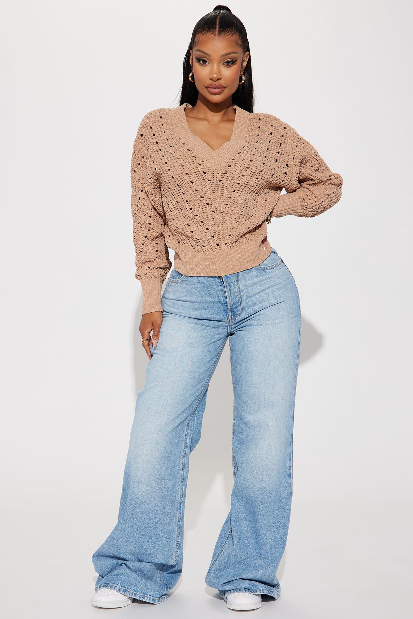 Niomie Sweater - Mocha sold by Fashion Nova product image thumbnail 2