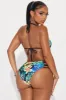 Betsy Strappy 3 Piece Bikini Set - Green/combo sold by Fashion Nova