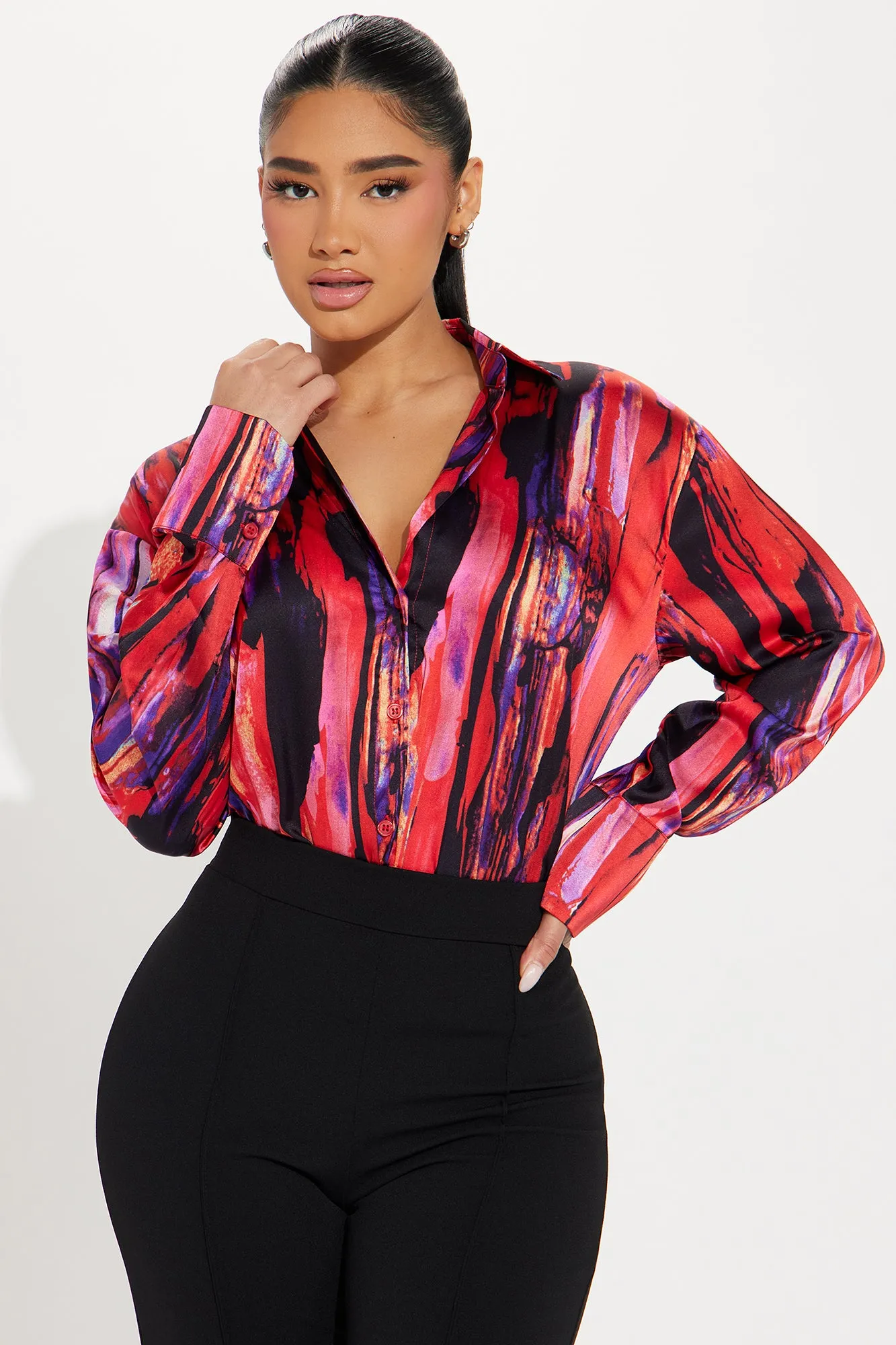 Take It Easy Shirt - Multi Color sold by Fashion Nova