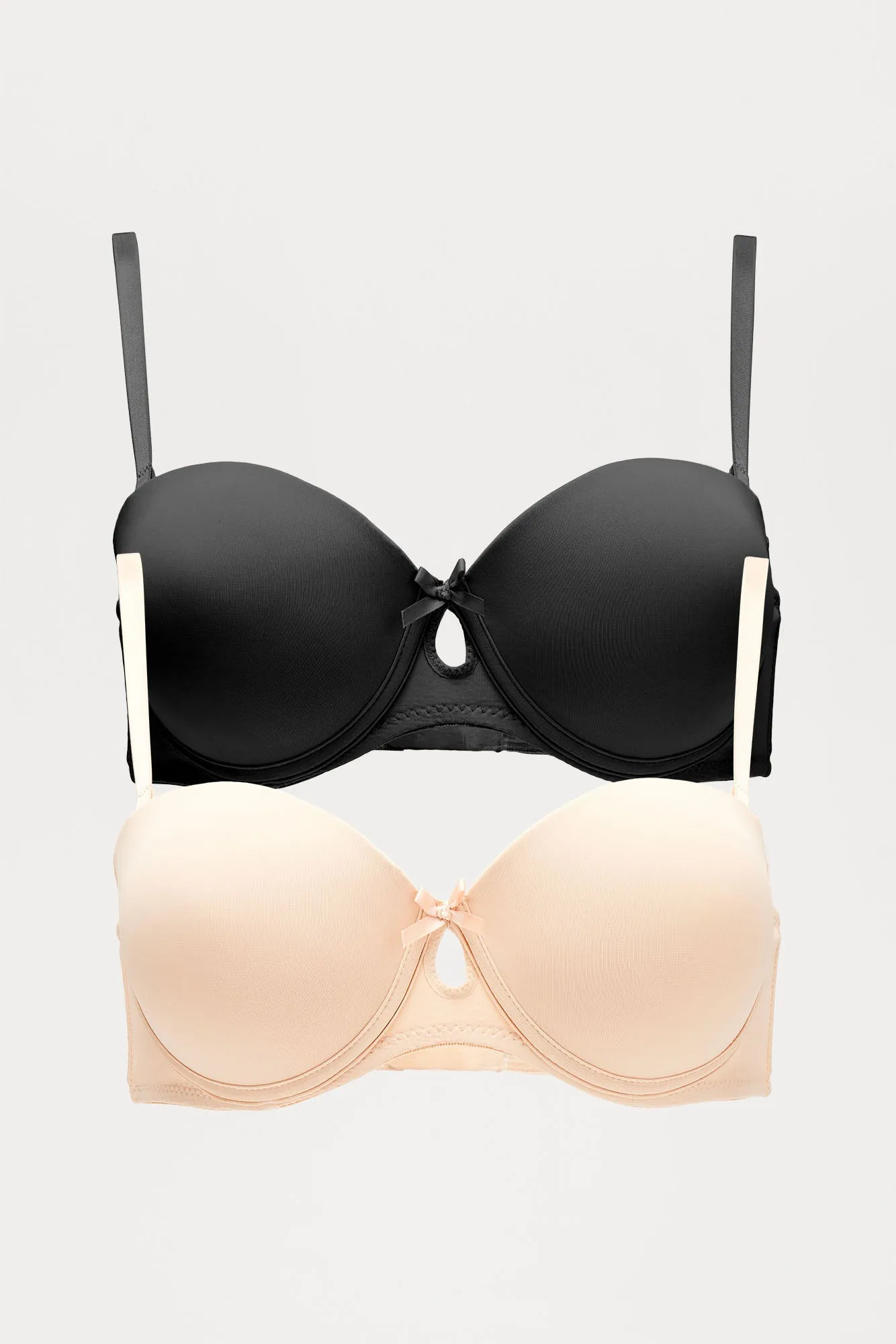 Double Fun Strapless 2 Pack Bras - Nude/combo sold by Fashion Nova