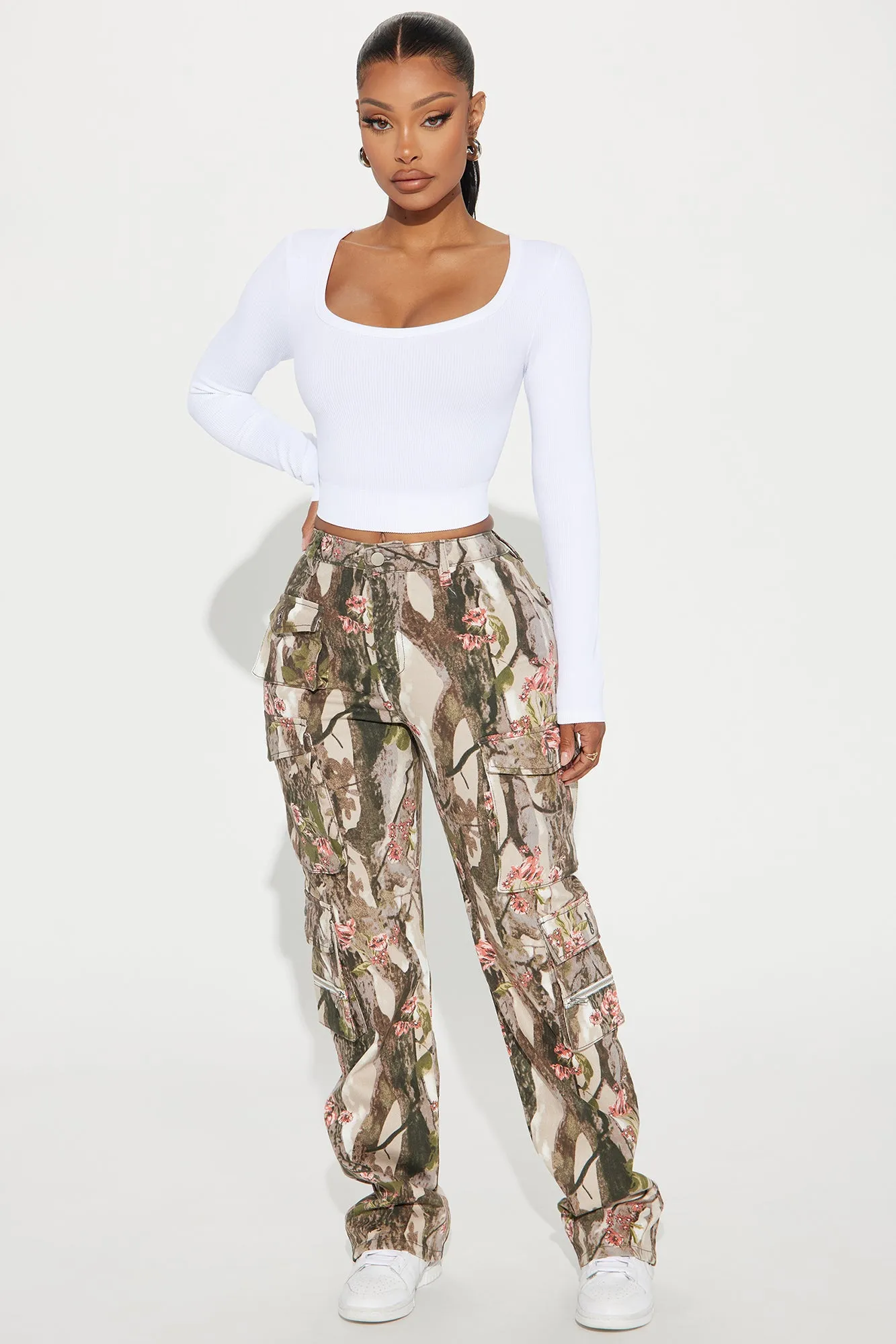 poppy FLORAL WAVE CARGO PANTS Lサイズ fd83d2e4-4c36-423b-8117-
