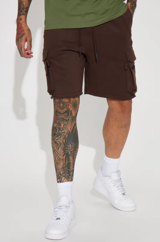 We Solid Fleece Shorts - Brown sold by Fashion Nova