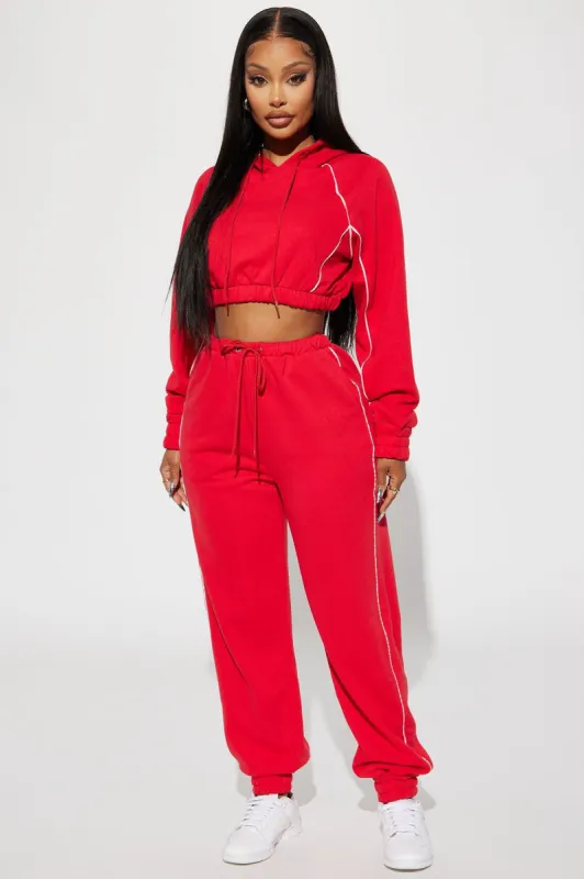 Good Moves Lounge Jogger - Red sold by Fashion Nova