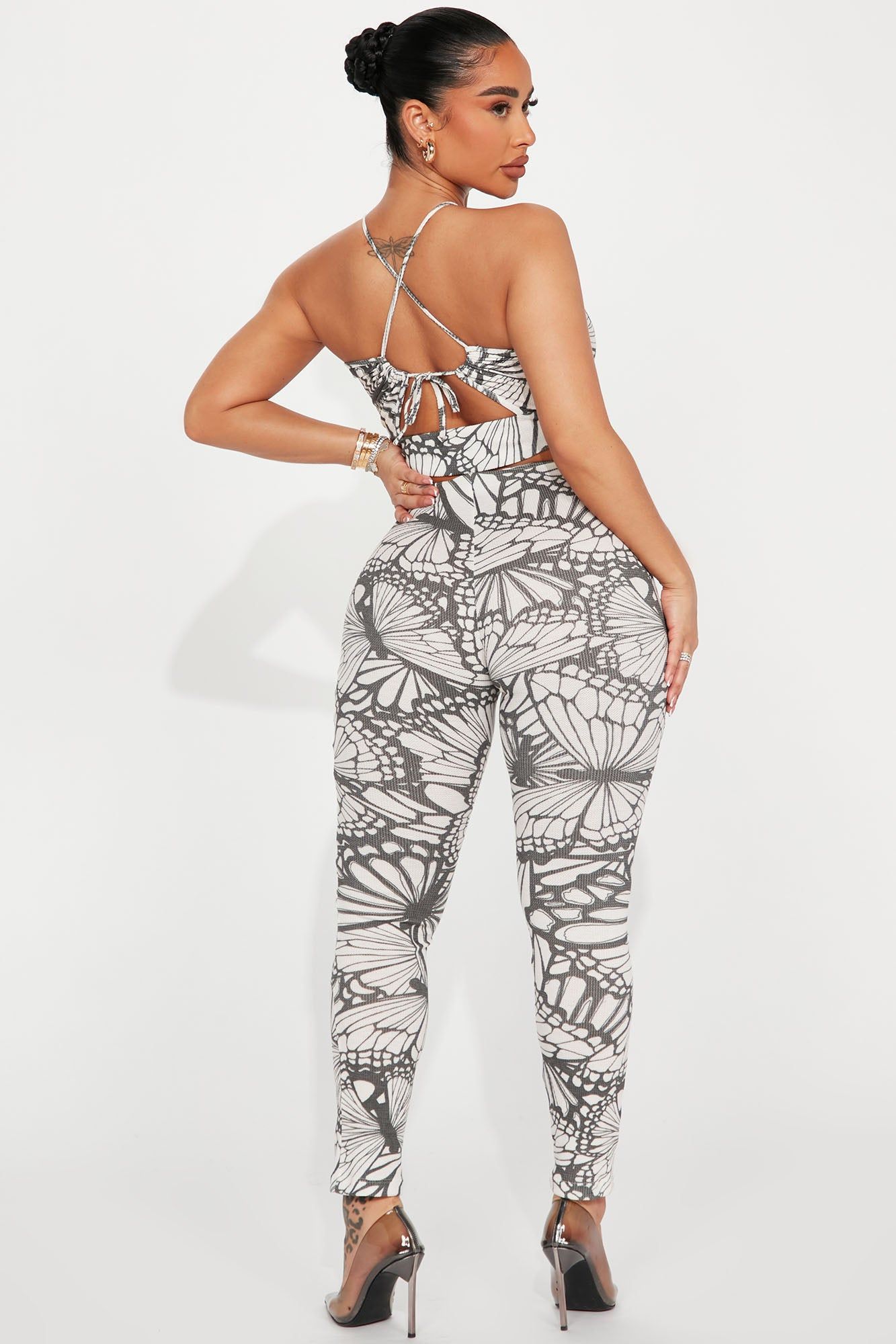 Zaya Butterfly Legging Set - White/combo sold by Fashion Nova product image thumbnail 3