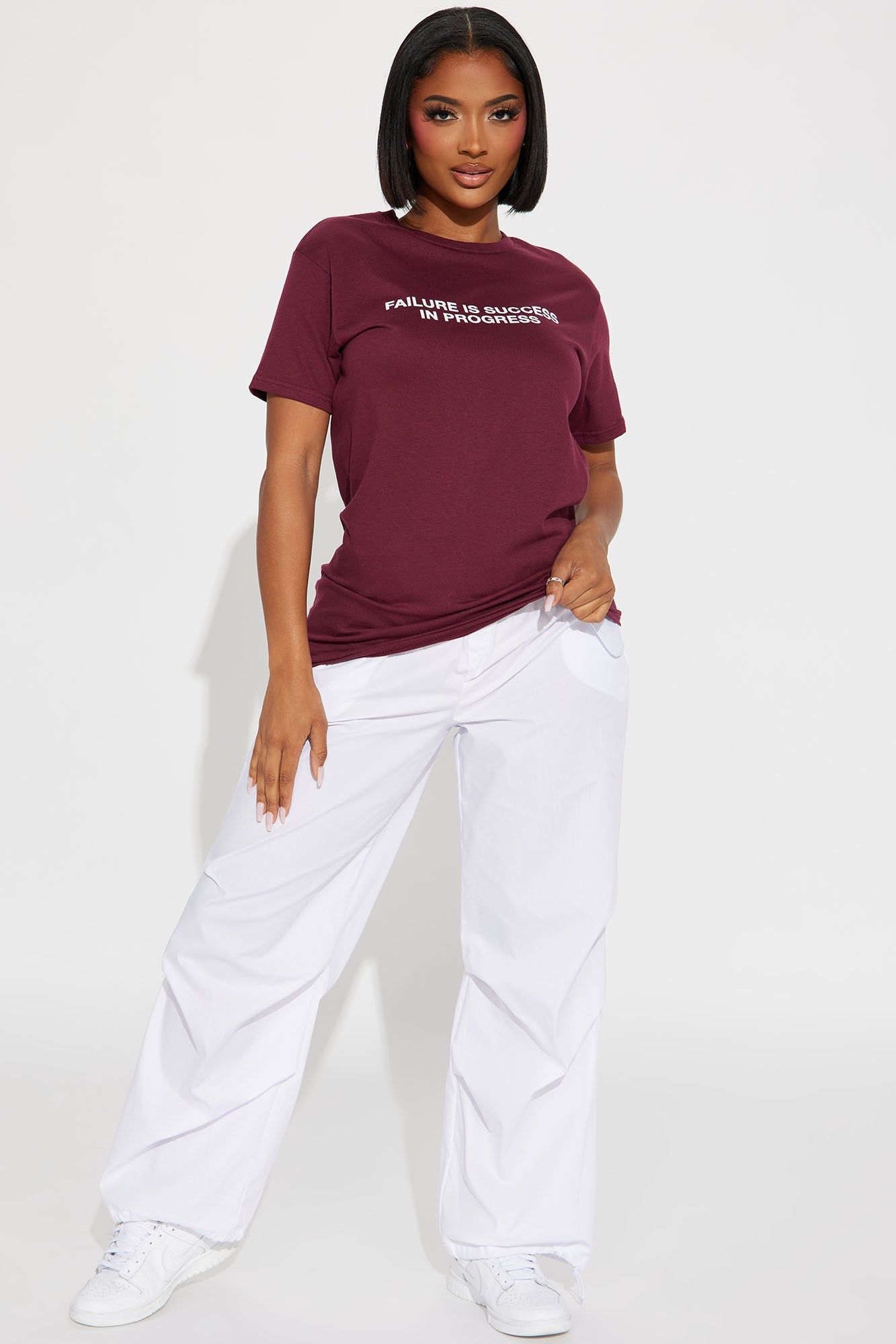 Success In Progress Graphic Tshirt - Wine sold by Fashion Nova product image thumbnail 2