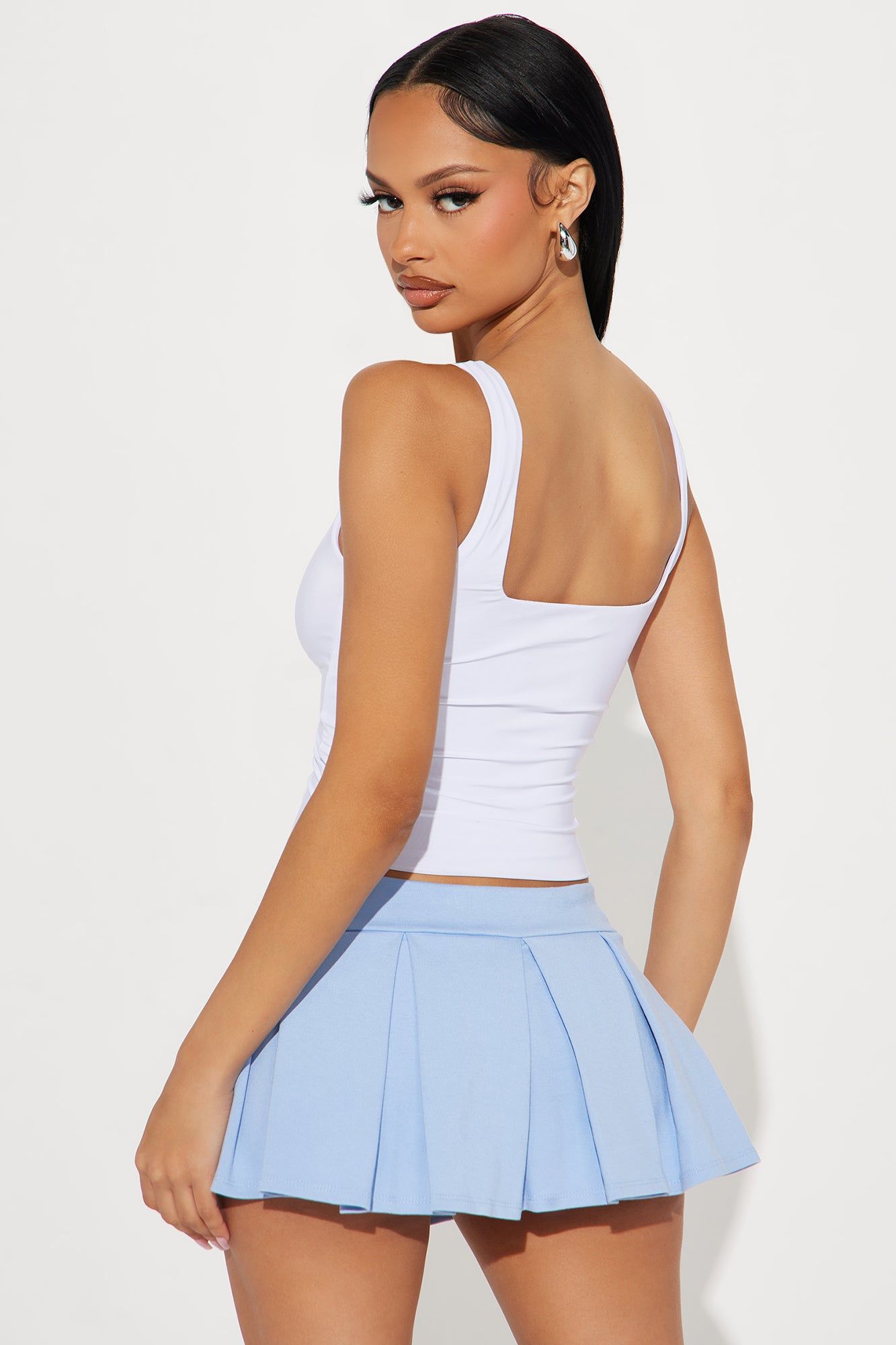 Donna Double Layered Square Neck Top - White sold by Fashion Nova product image thumbnail 3