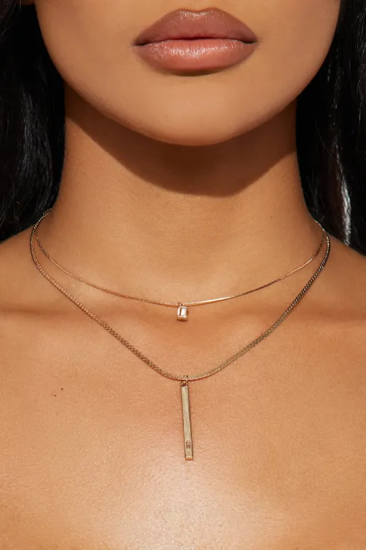 Looking Forward To It Necklace - Gold sold by Fashion Nova