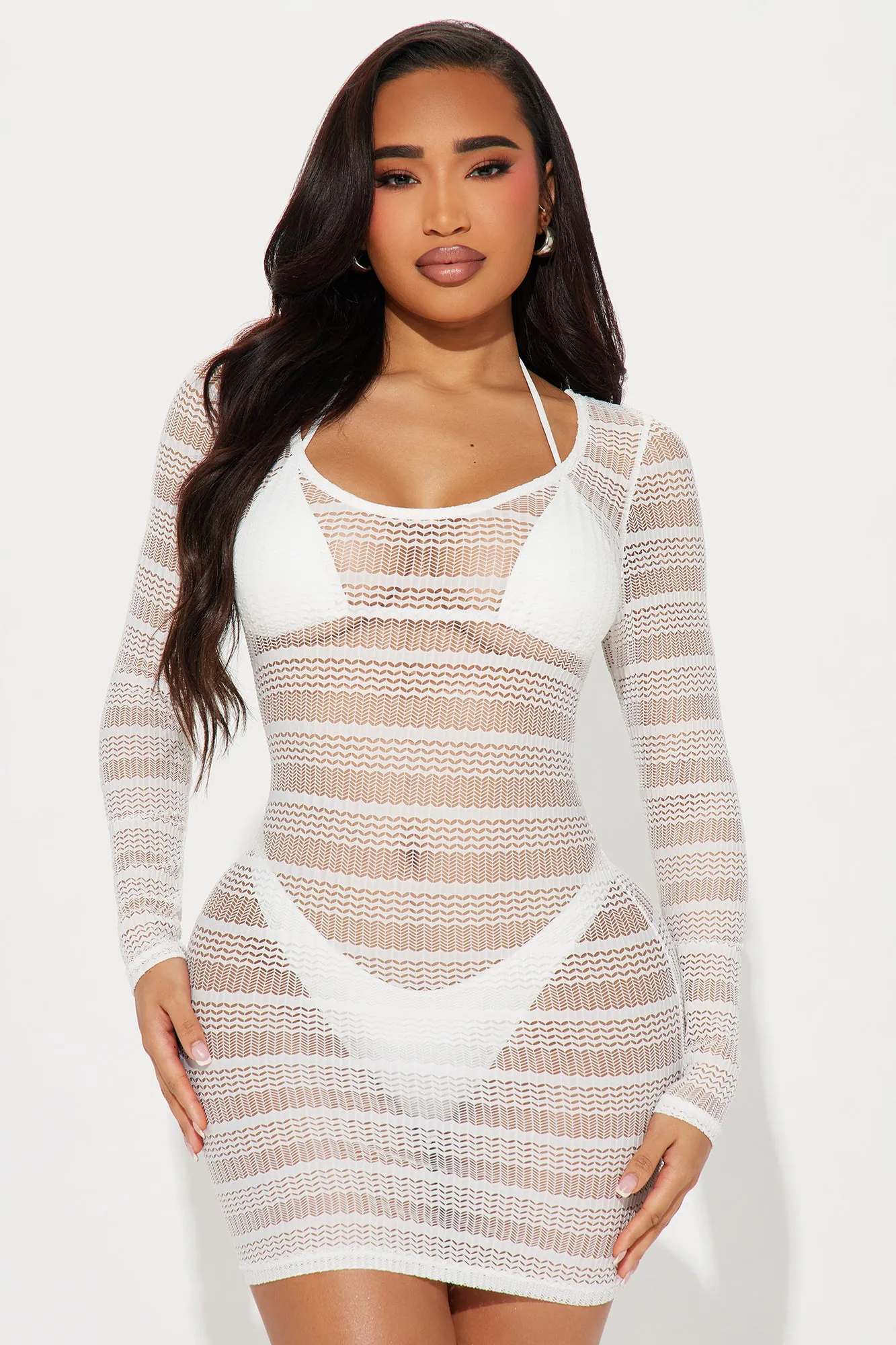 Sweet Summer Love 3 Piece Bikini Set - White sold by Fashion Nova