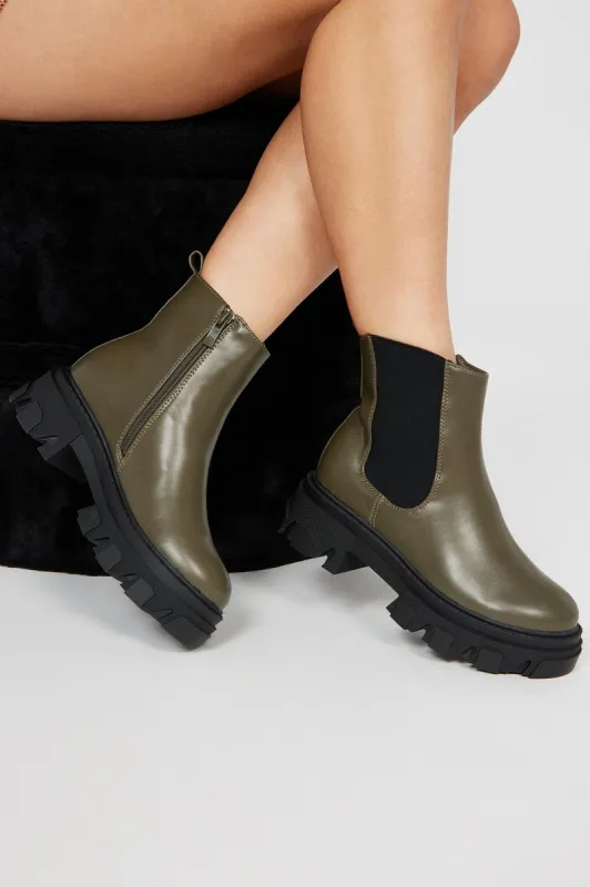 Got The Look Booties - Olive sold by Fashion Nova
