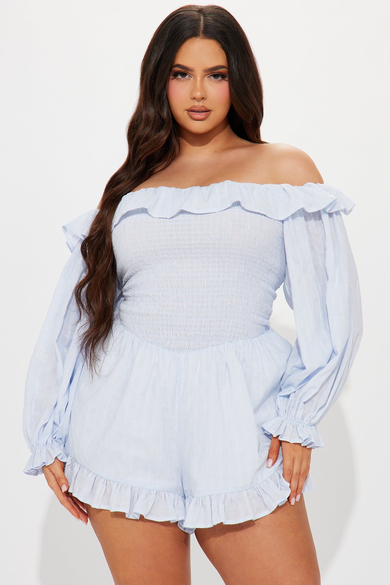 In My Sweet Era Romper - Light Blue sold by Fashion Nova product image thumbnail 5