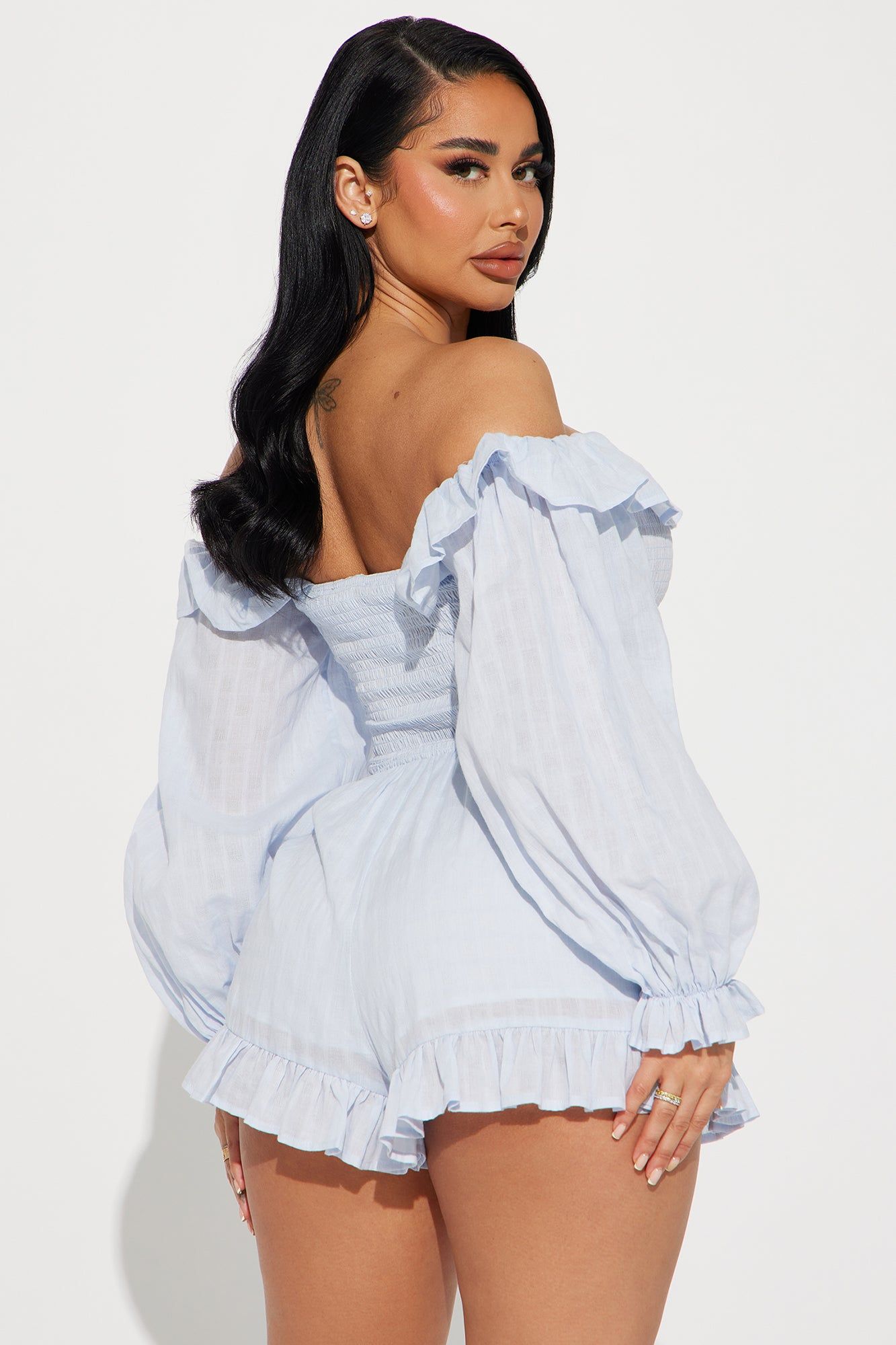 In My Sweet Era Romper - Light Blue sold by Fashion Nova product image thumbnail 3