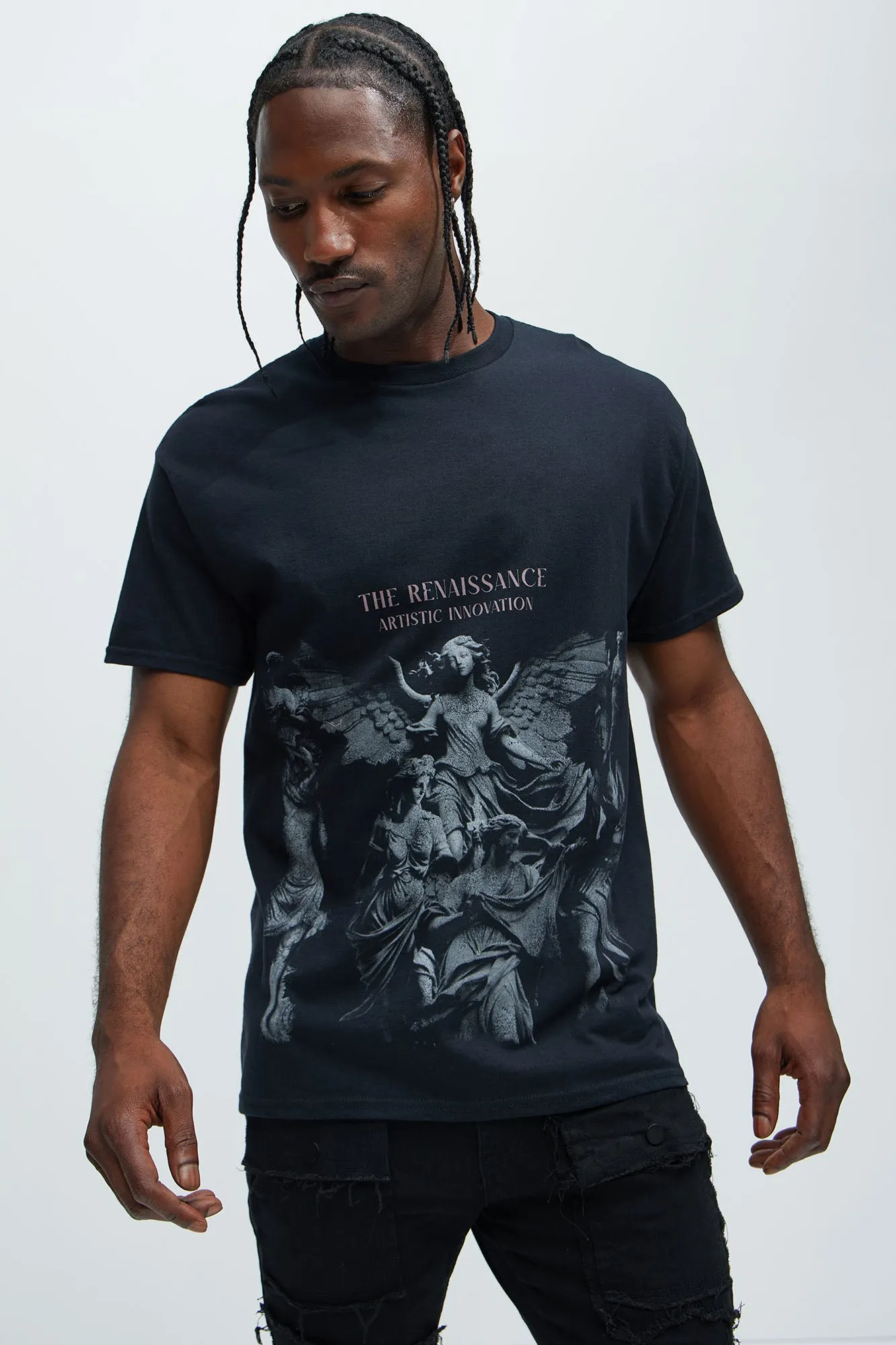 The Renaissance Short Sleeve Tee - Black sold by Fashion Nova