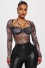 Doing My Thing Mesh Bodysuit - Black/combo sold by Fashion Nova