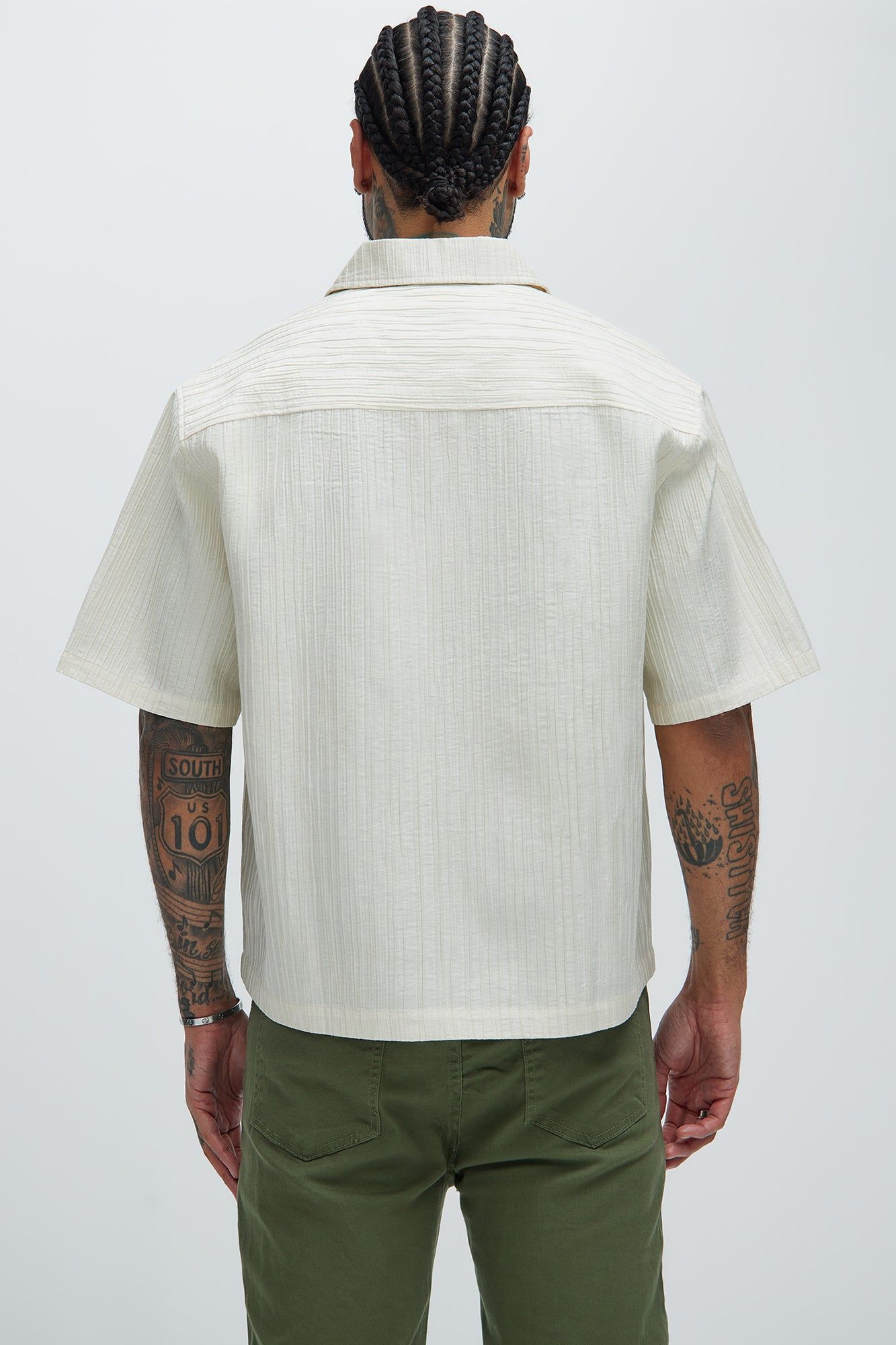 Niles Textured Shirt - Cream sold by Fashion Nova product image thumbnail 4