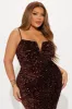 Wilma Sequin Maxi Dress - Chocolate sold by Fashion Nova