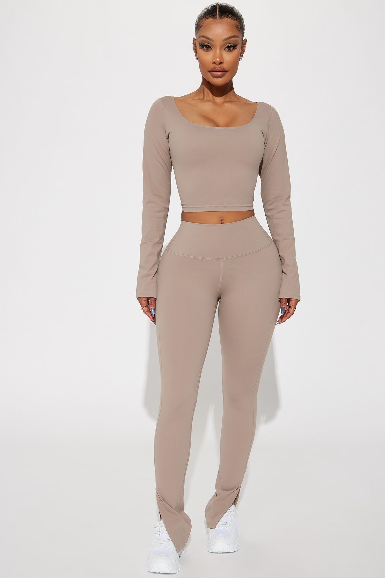 Body Sculpt Seamless Active Legging - Taupe sold by Fashion Nova