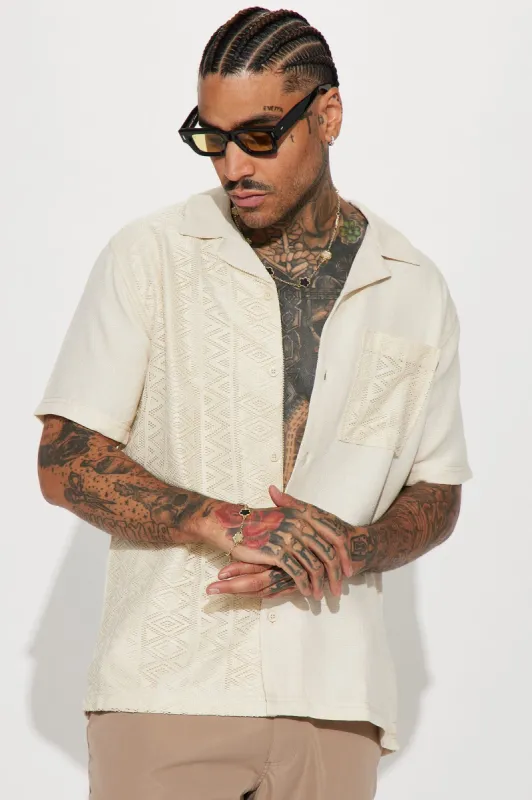【美品】LACE COMBI HALF SLEEVE JACKET SHIRT ダブルニットバイカラーハーフジッププルオーバー | 【公式】SPU